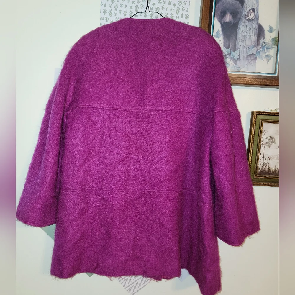 Vintage | Dark Pink Wool Jacket - Picture 9 of 9